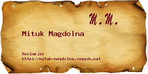 Mituk Magdolna névjegykártya